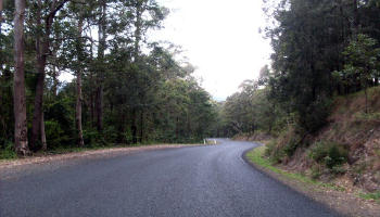 View of Mt George Road looking south